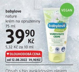 babylove nature krém na opruzeniny 75 ml