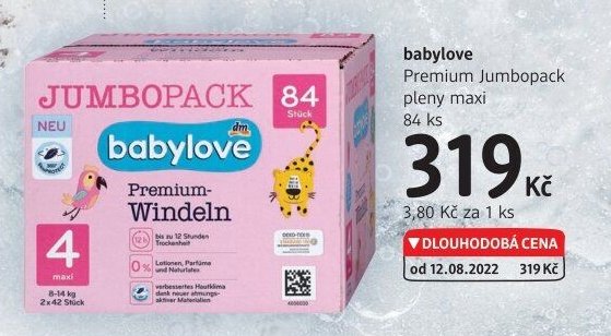 babylove Premium Jumbopack pleny maxi 84 ks