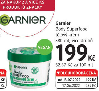 Krém tělový Body Superfood Garnier