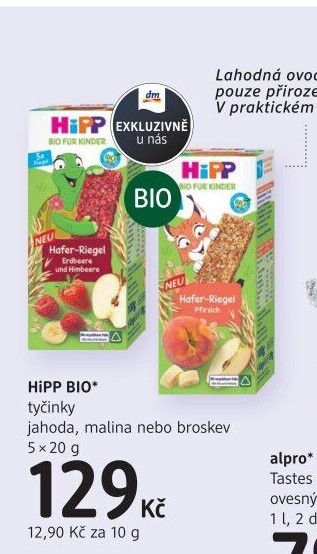 Ovocná tyčinka pro děti Bio HiPP