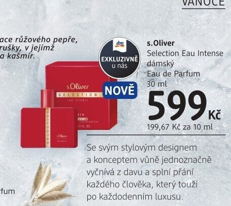 Parfémovaná voda dámská Selection Eau Intense s.Oliver