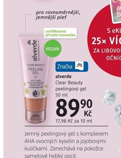 Pleťový peeling Alverde
