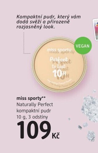 Pudr kompaktní Naturally Perfect Miss Sporty