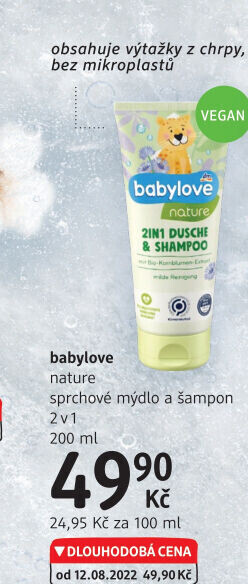 Šampon dětský 2v1 Babylove Nature