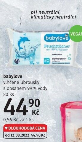 Vlhčené ubrousky dětské Babylove
