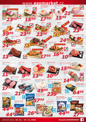 akční leták ESO MARKET 16.11.2022-27.11.2022