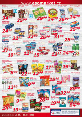 akční leták ESO MARKET 16.11.2022-27.11.2022