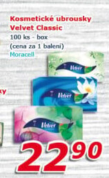 Kapesníčky papírové Velvet - box