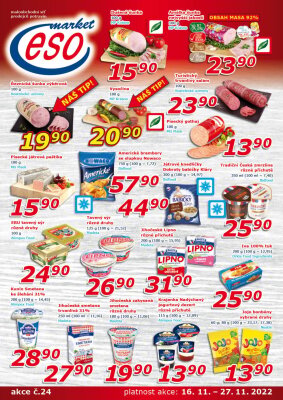 akční leták ESO MARKET 16.11.2022-27.11.2022