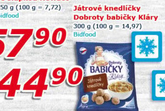 Knedlíčky játrové mražené Dobroty Babičky Kláry