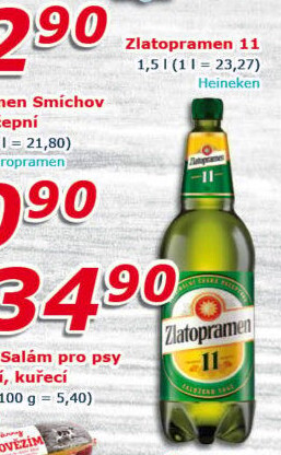 Pivo světlý ležák 11° Zlatopramen