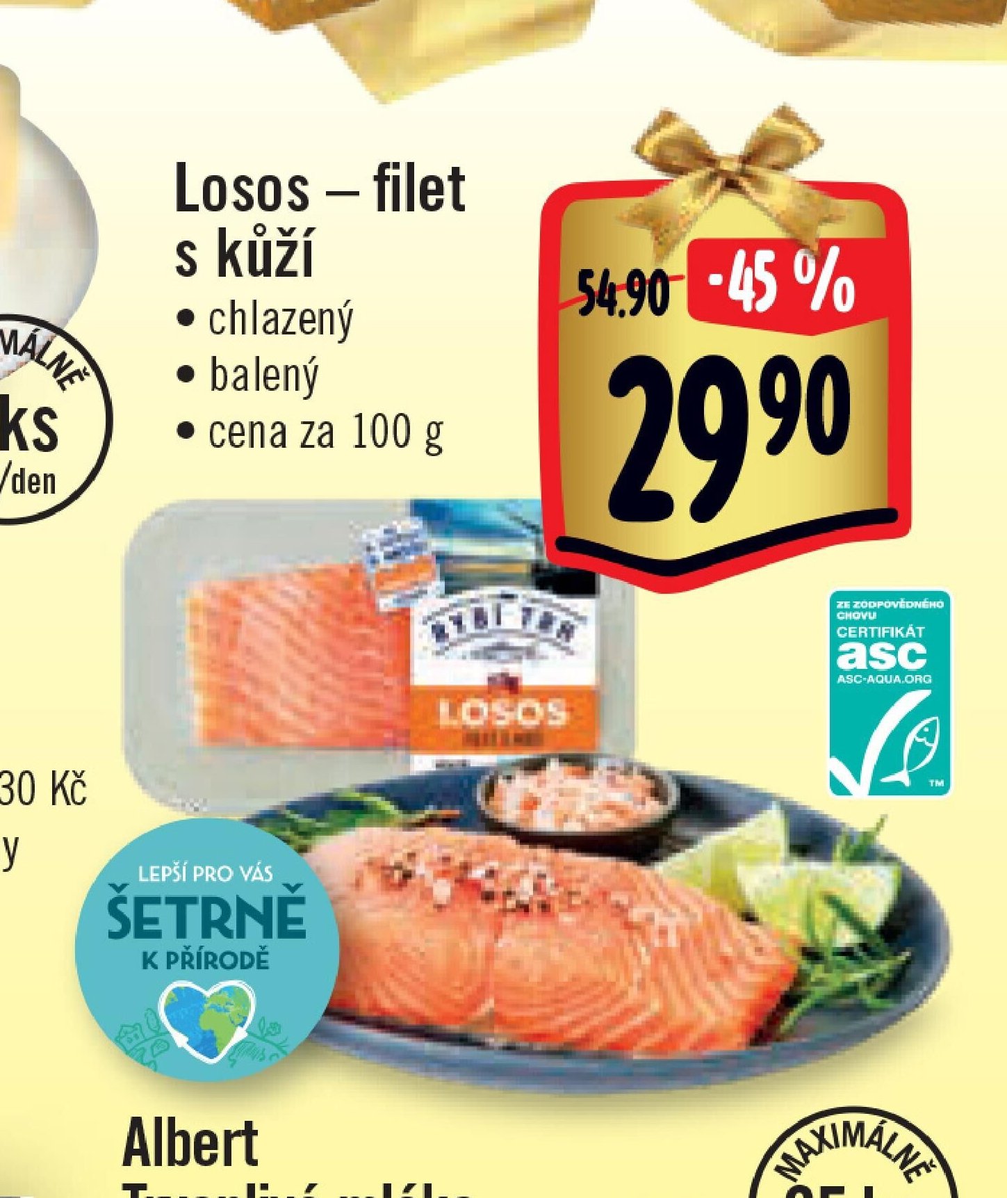 Losos - filet s kůží