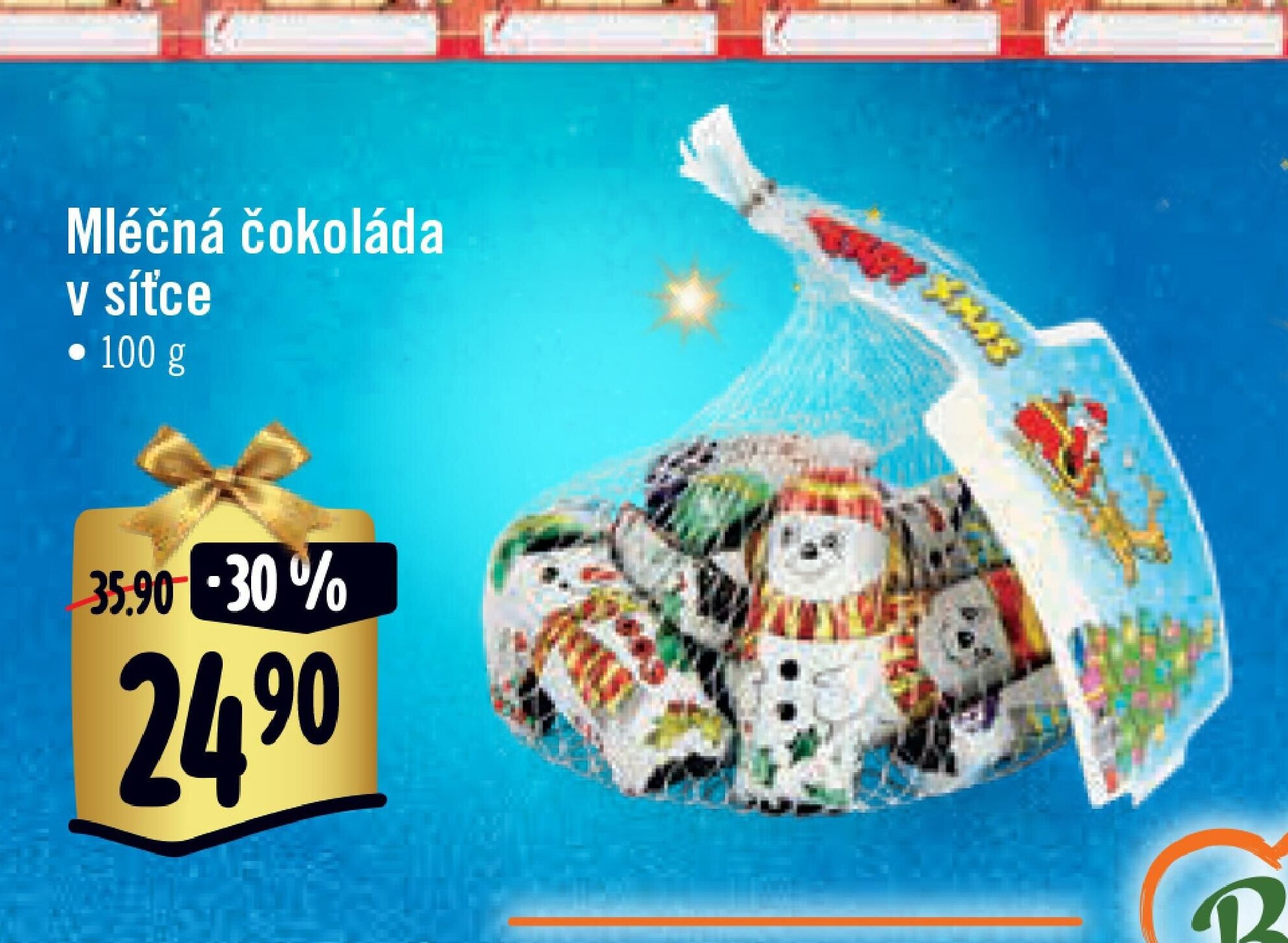Mléčná čokoláda v síťce