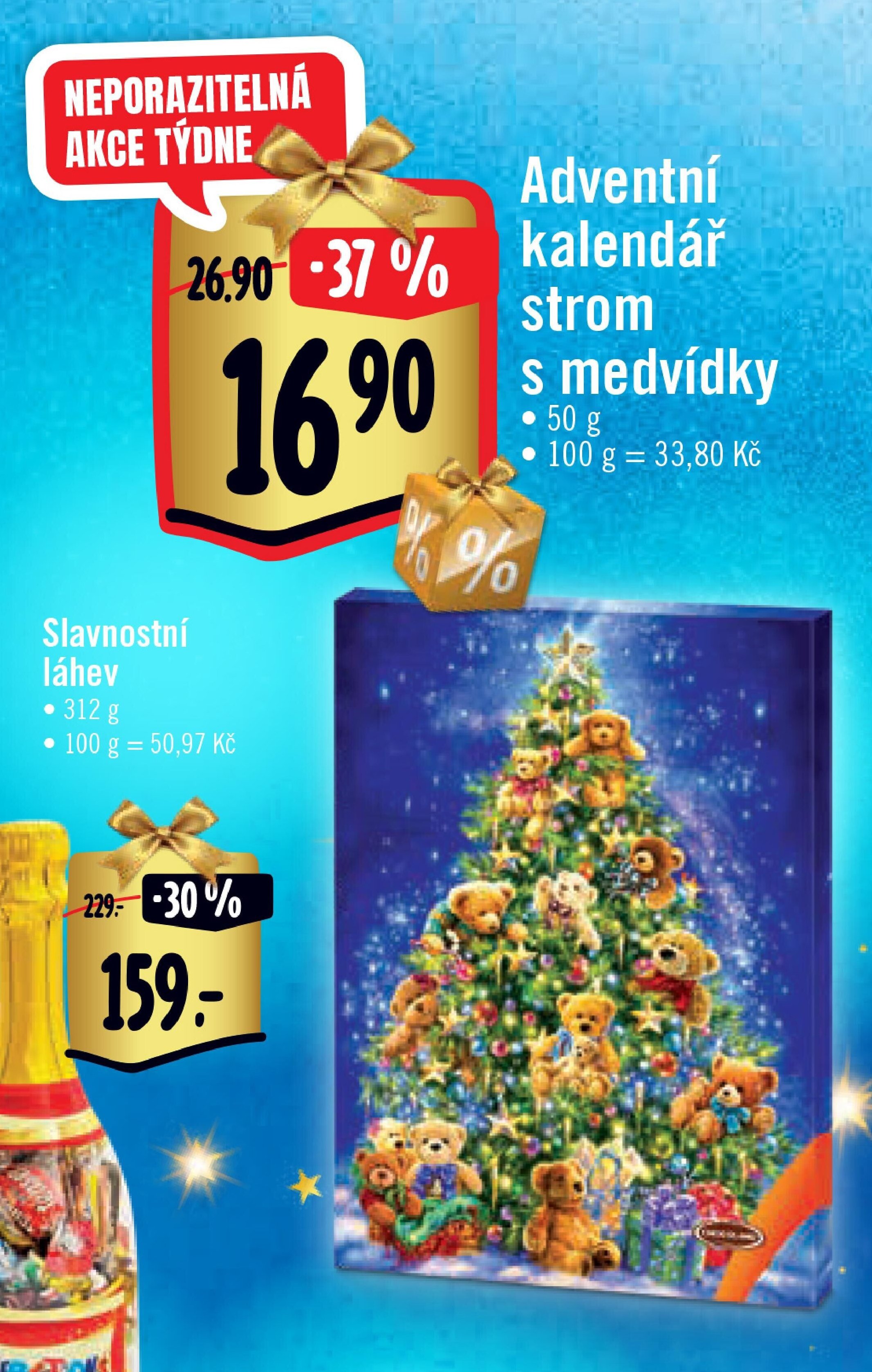 Adventní kalendář strom s medvídky