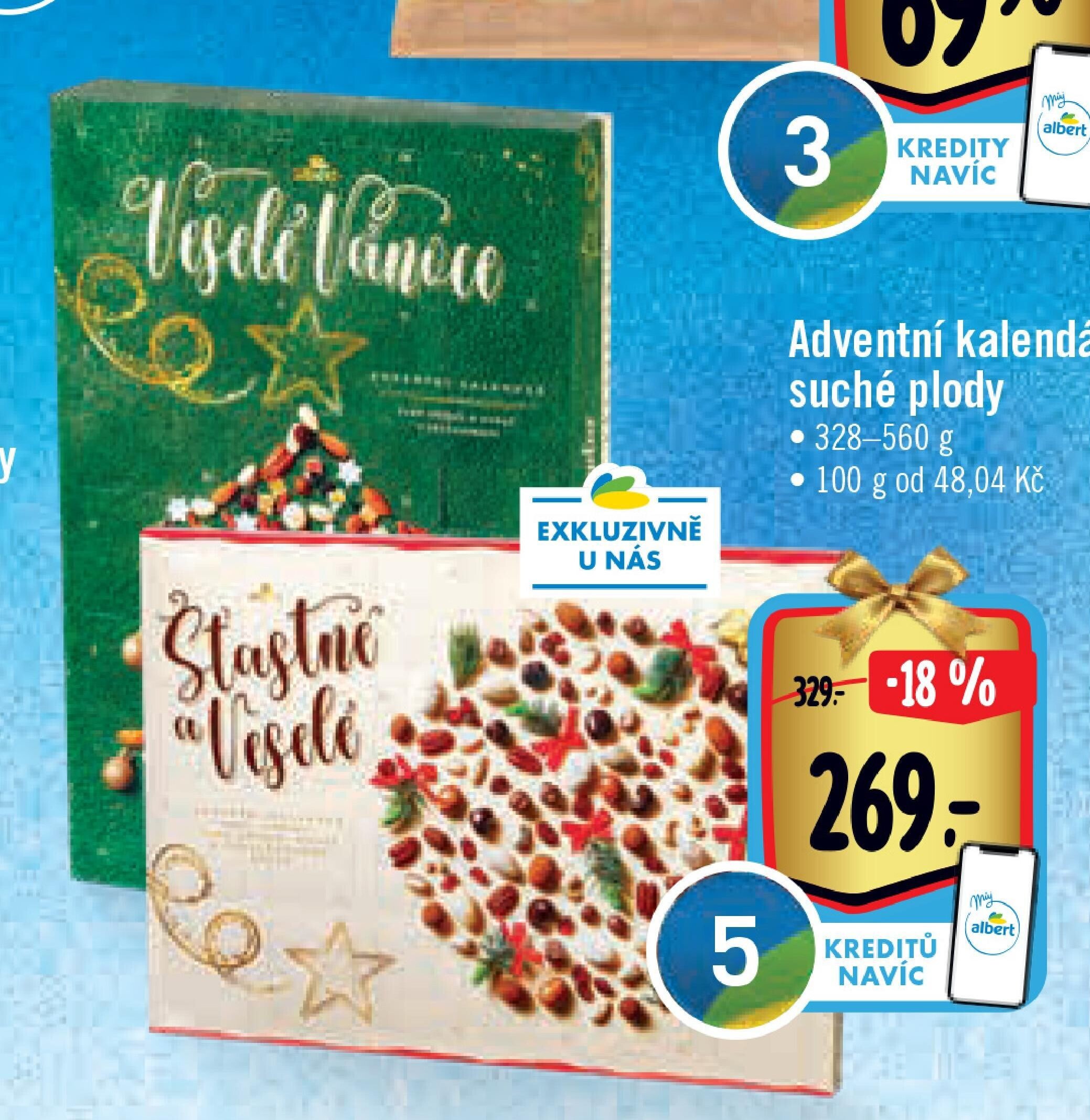 Adventní kalendář suché plody