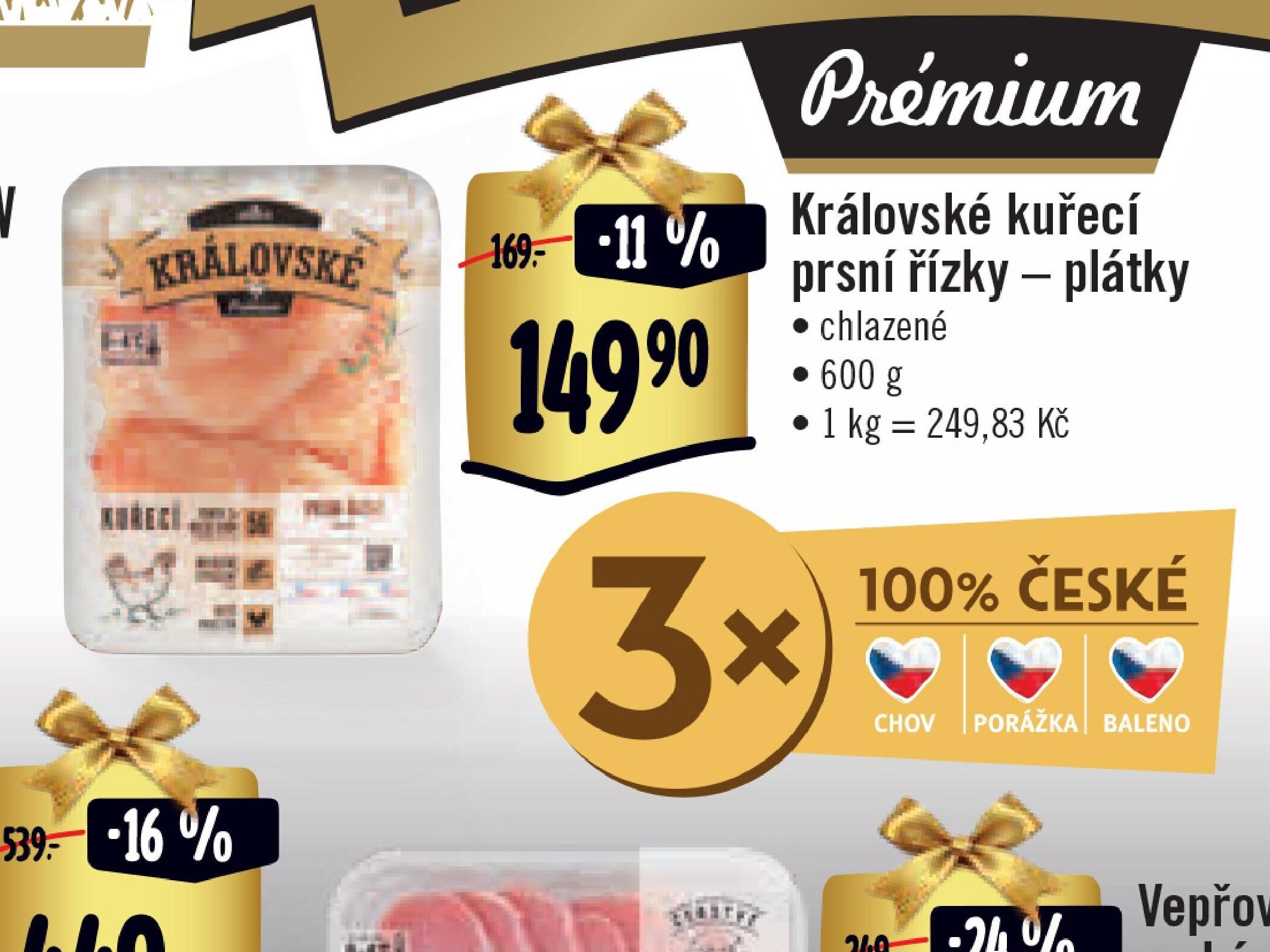 Královské kuřecí prsní řízky – plátky