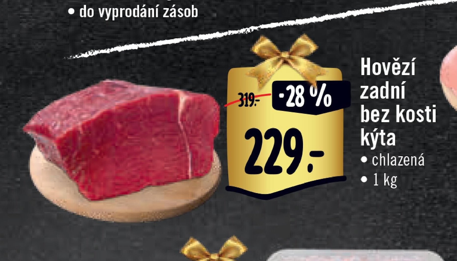 Hovězí zadní bez kosti kýta