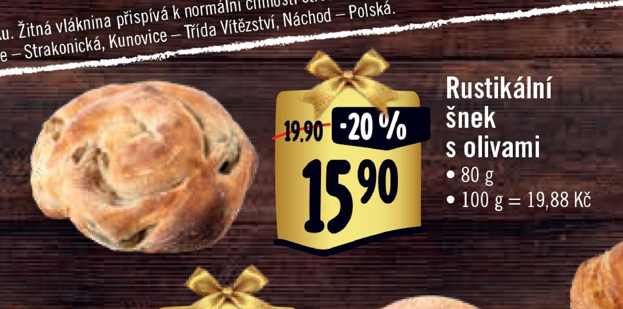 Rustikální šnek s olivami