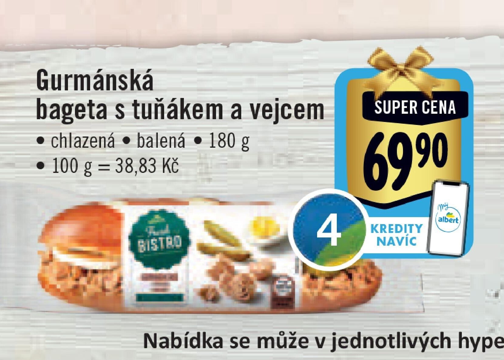 Gurmánská bageta s tuňákem a vejcem