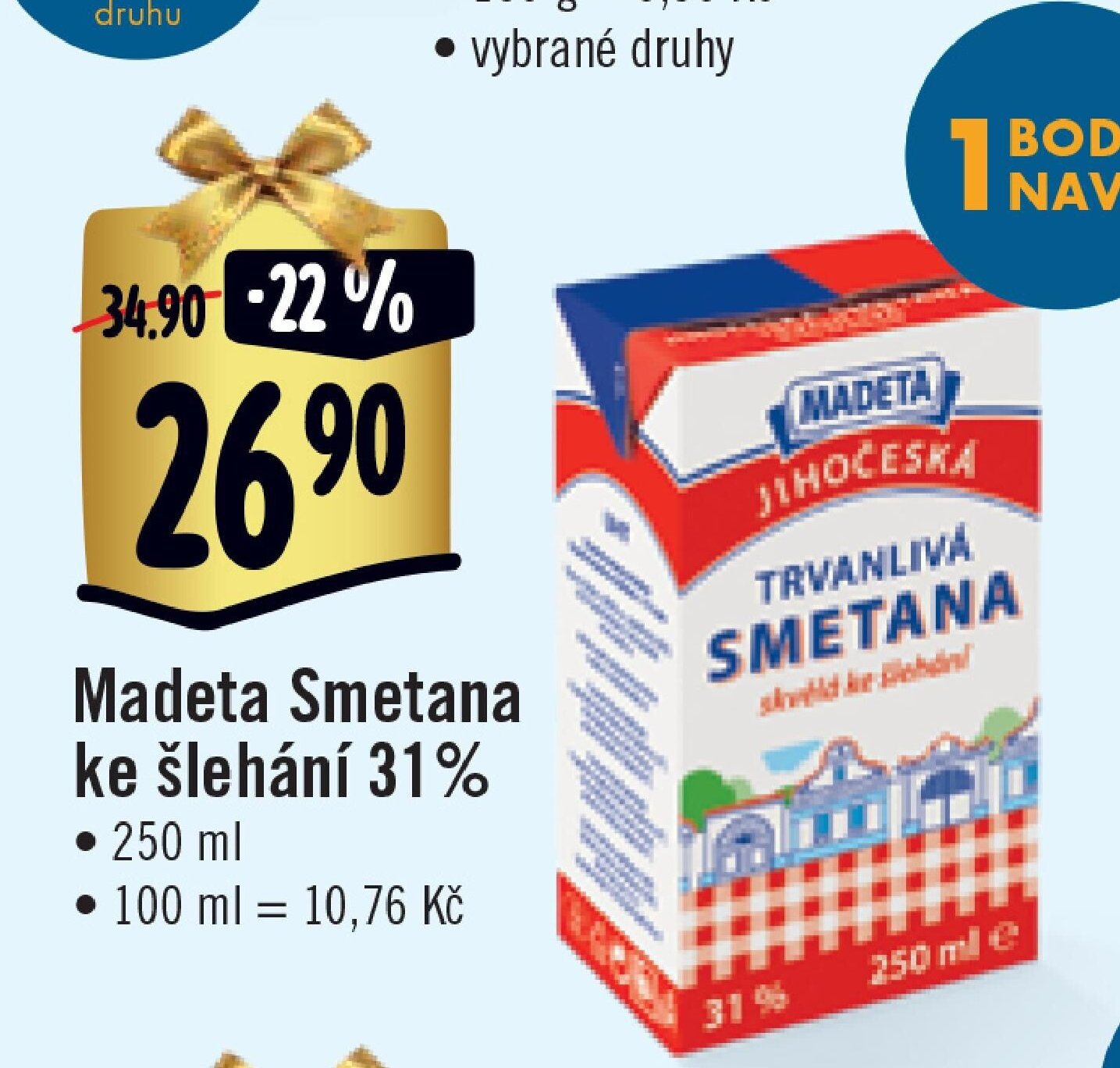 Madeta Smetana ke šlehání 31%