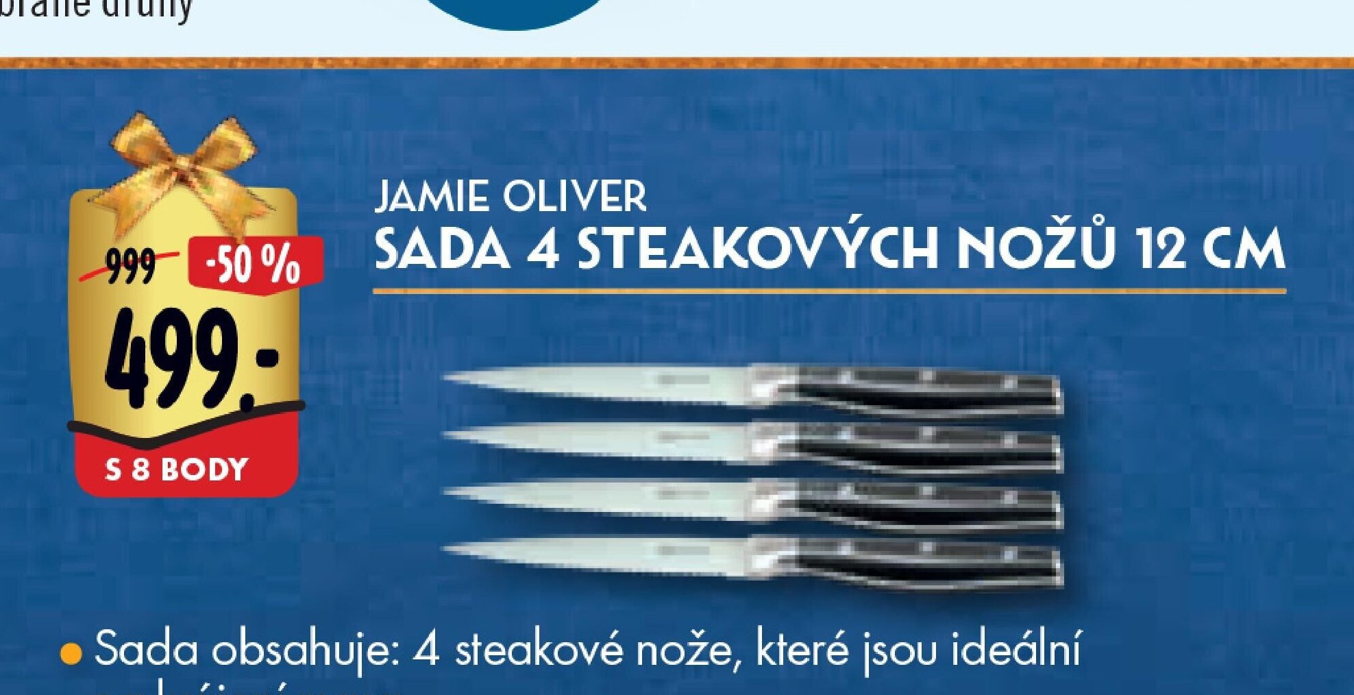 Jamie Oliver sada 4 steakových nožů 12 cm