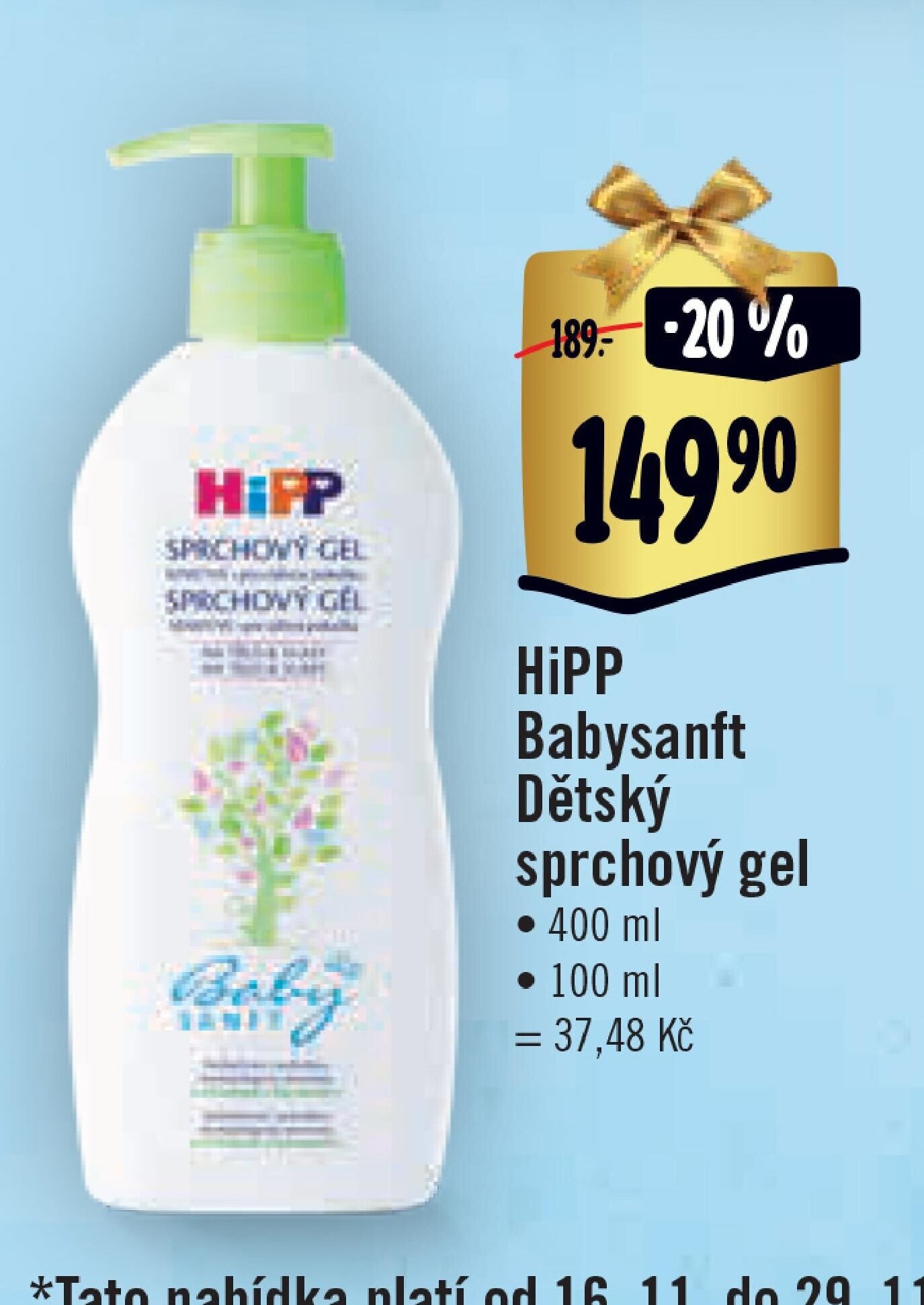 HiPP Babysanft Dětský sprchový gel