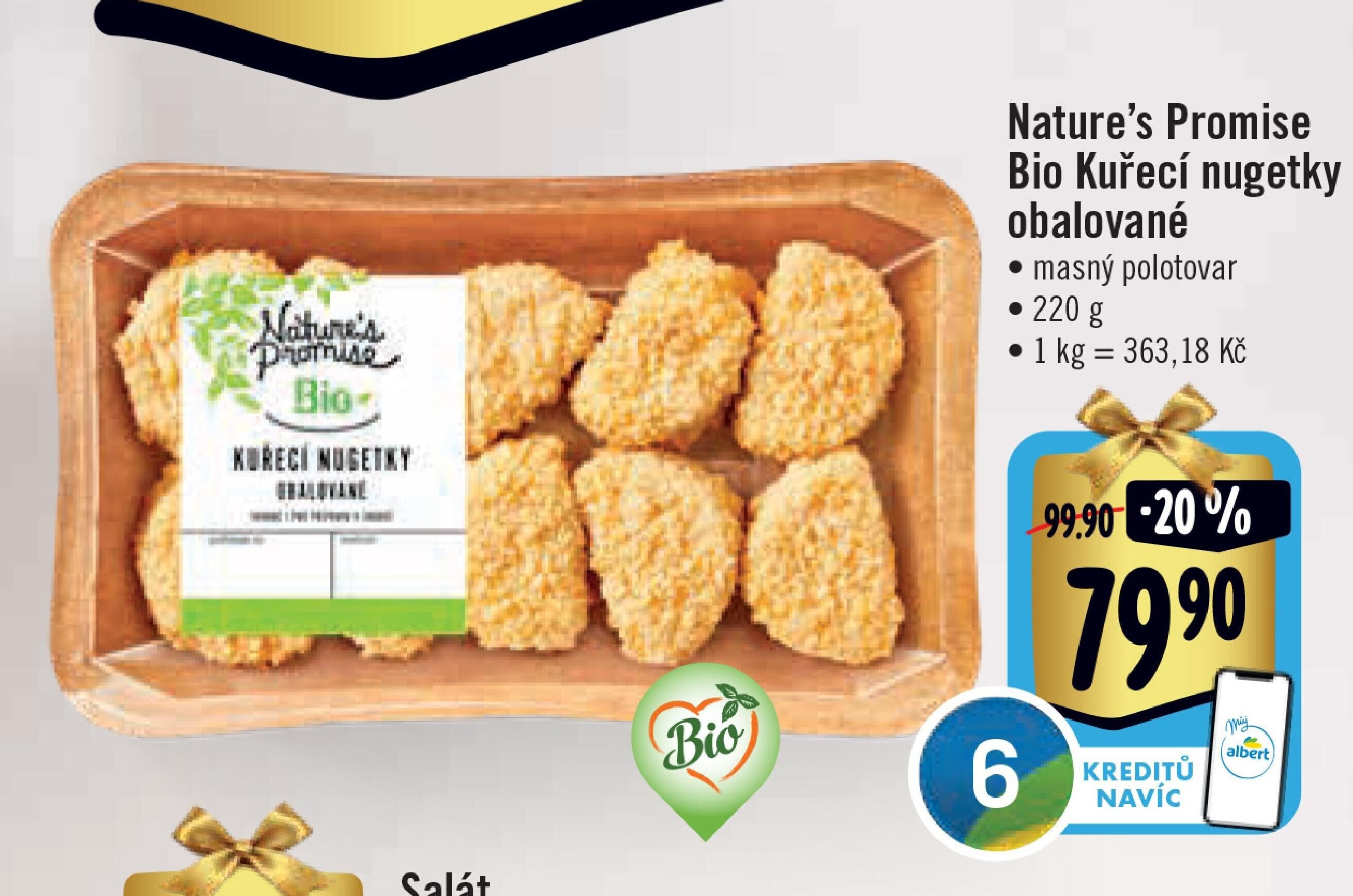 Nature’s Promise Bio Kuřecí nugetky obalované