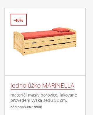 Jednolůžko MARINELLA - IDEA nábytek akcniletaky.com