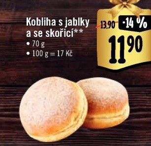 Kobliha s ovocnou náplní