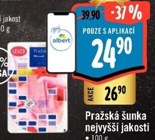 Šunka pražská nejvyšší jakosti LE&amp