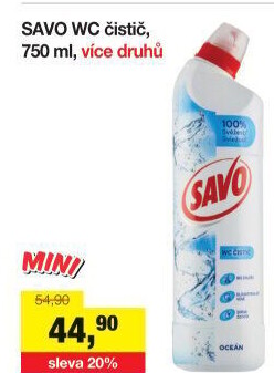 Gelový čistič WC Savo