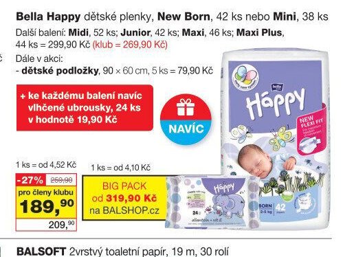 Bella Happy dětské plenky