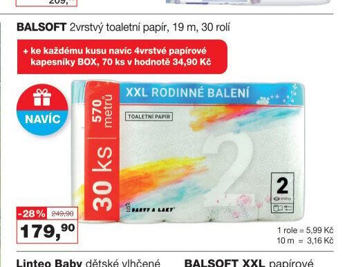 BALSOFT 2vrstvý toaletní papír