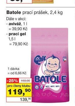 Batole prací prášek, 2,4 kg