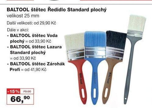 BALTOOL štětec Ředidlo Standard plochý