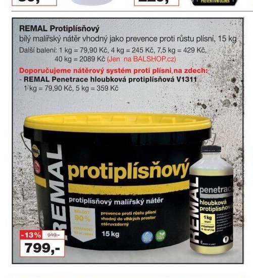 REMAL Protiplísňový, 15 kg