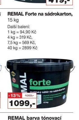 REMAL Forte na sádrokarton, 15 kg