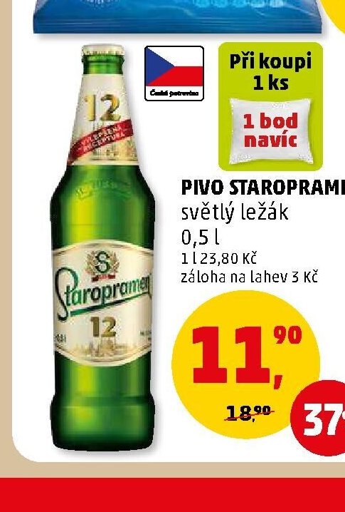 Pivo Staropramen 12 světlý ležák