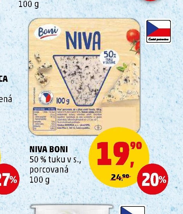 NIVA BONI 50 % tuku v s., porcovaná