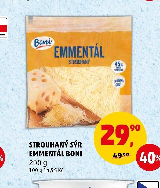 STROUHANÝ SÝR EMMENTÁL BONI