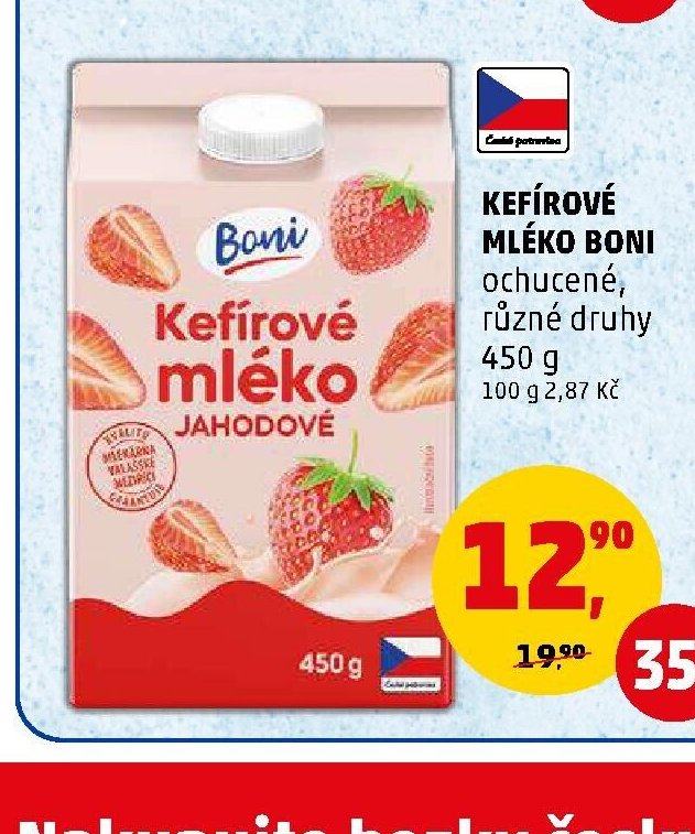 KEFÍROVÉ MLÉKO BONI ochucené