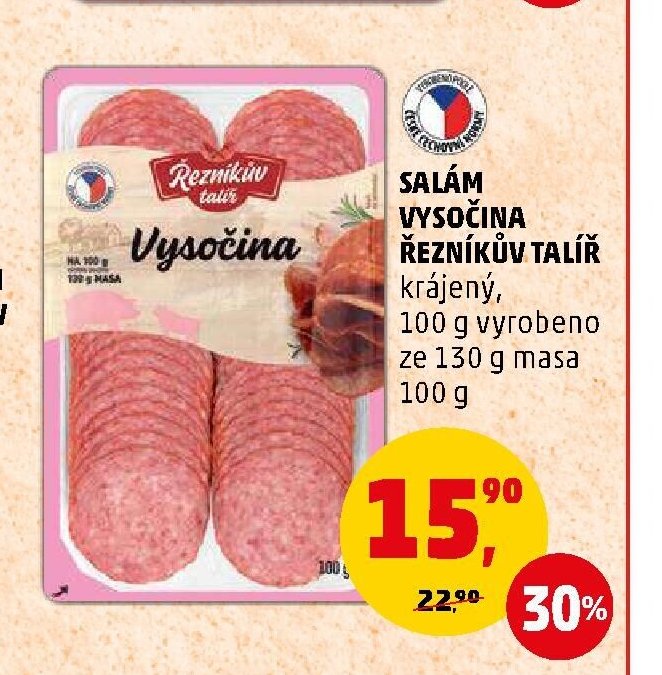 Salám Vysočina Řezníkův talíř