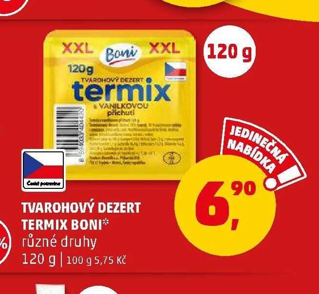 Tvarohový dezert Termix Boni 120 g