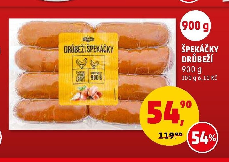 Špekáčky Drůbeží 900 g