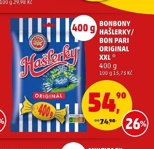 Bonbony Hašlerky/Bon Pari Original XXL