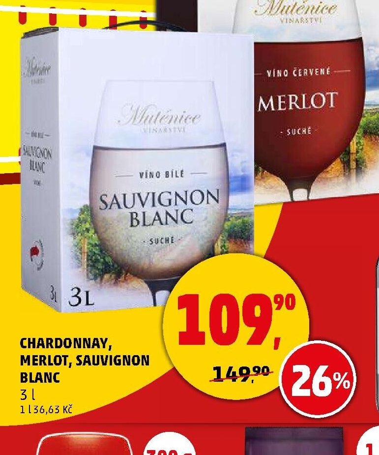 Chardonnay, Merlot, Sauvignon Blanc 3 l