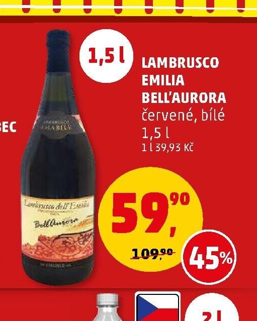 Lambrusco Emilia Bell'Aurora 1,5 l