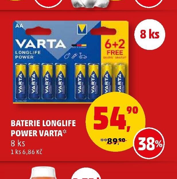 Baterie Longlife Power Varta 8 ks
