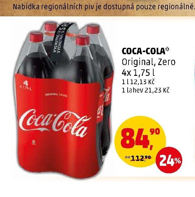 COCA-COLA Original, Zero 4x 1,75 l