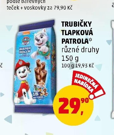 Trubičky Tlapková patrola